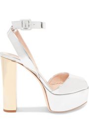 Giuseppe Zanotti - Betty mirrored-leather platform sandals at Net A Porter