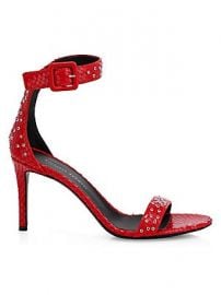 Giuseppe Zanotti - Grommet Croc-Embossed Leather Sandals at Saks Fifth Avenue