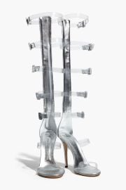 Giuseppe Zanotti Alien 115 Metallic Leather and PVC Sandals at The Outnet