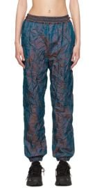 Giuseppe Zanotti Blue and Purple Crinkle Track Pants at ssense