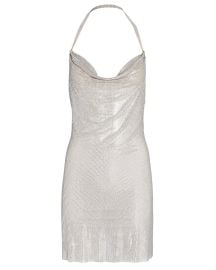 Giuseppe di Morabito Embellished Mini Dress In Silver at Intermix