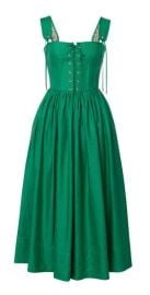 Giuseppina Linen Corset Midi Dress By Lena Hoschek at Moda Operandi