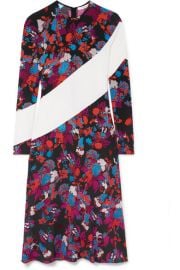 Givenchy - Silk-trimmed floral-print crepe midi dress at Net A Porter