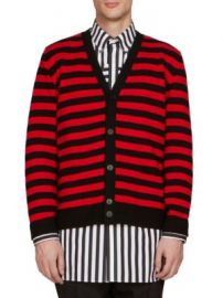 Givenchy - Stripe Wool Cardigan at Saks Fifth Avenue