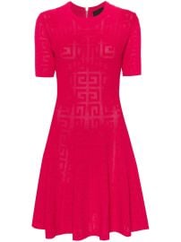 Givenchy 4G Jacquard A-line Dress Red at Farfetch