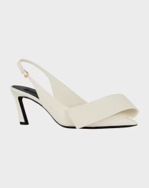 Givenchy 65mm Twist Leather Slingback Pumps at Neiman Marcus