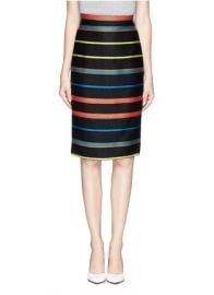 Givenchy Basket Weave Stripe Pencil Skirt at Lane Crawford