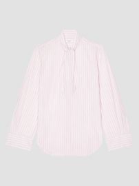 Givenchy Cocoon Striped Shirt in Poplin with Bow | Saks Fifth Avenue at Saks Fifth Avenue