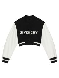 Givenchy Cropped Varsity Jacket In Wool And Leather at Saks Fifth Avenue