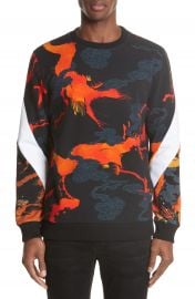 Givenchy Fire Print Crewneck Sweatshirt at Nordstrom