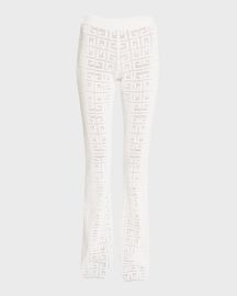 Givenchy Flare Pants in 4G Jacquard at Neiman Marcus