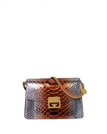 Givenchy GV3 Small Metallic Python Shoulder Bag at Neiman Marcus