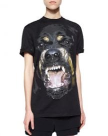 Givenchy Giant Rottweiler Graphic T-Shirt Black at Neiman Marcus