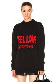 Givenchy I Feel Love Sweater in Black   Red   FWRD at Forward