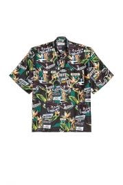 Givenchy Loose Fit Printed Shirt in Black  Green  FWRD at Forward