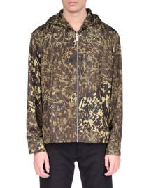 Givenchy Mens 4G Animal-Print Nylon Track Jacket at Neiman Marcus