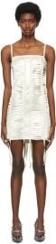 Givenchy Off-White Satin Ribbon Bustier Dress at ssense