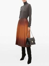 Givenchy Ombre Pleated Midi Leather Skirt FR34-US 2 4995 eBay at eBay