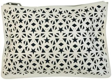 Givenchy Pandora Star Laser Cut Medium Pouch White Leather Clutch Listed By peekaboo - at Tradesy