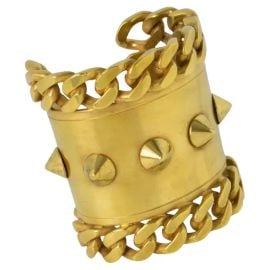 Givenchy Paris Gilded Chains and Studs Cuff Bracelet at 1stDibs at 1st Dibs