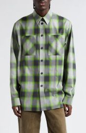 Givenchy Plaid Oversize Button Up Shirt at Nordstrom