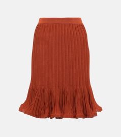 Givenchy Pleated Rib Knit Miniskirt at Mytheresa