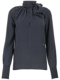 Givenchy Printed Silk Blouse Blue at Farfetch