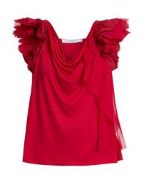 Givenchy Ruffle-trimmed Jersey Top at Matches