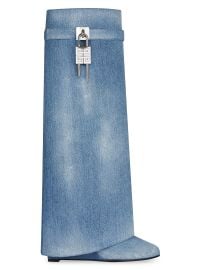 Givenchy Shark Lock Denim Knee high Boots at Mytheresa
