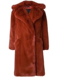 Givenchy Single Breasted Faux Fur Oversized Coat at Farfetch