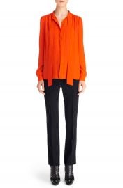 Givenchy Tie Neck Silk Blouse at Nordstrom