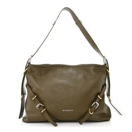 Givenchy Tumbled Calfskin Medium Voyou Bag Dark Khaki 1491728 FASHIONPHILE at Fashionphile