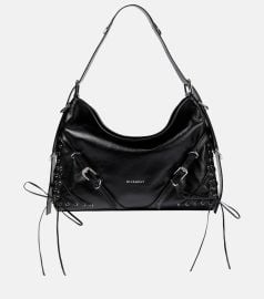 Givenchy Voyou Medium Leather Shoulder Bag at Mytheresa