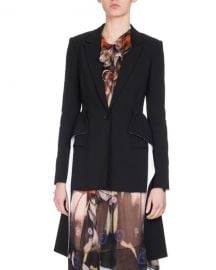 Givenchy Wool Blazer with Cascading Peplum at Neiman Marcus