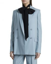 Givenchy Wool-Twill Double-Breasted Boxy Blazer at Neiman Marcus