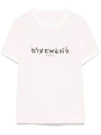 Givenchy logo-print T-shirt Pink at Farfetch
