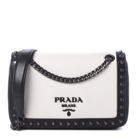 Glace Calfskin Studded Crossbody by Prada at Fashionphile