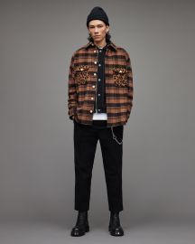 Glasco Checked Shirt Beige ALLSAINTS US at All Saints