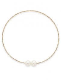 Glass Pearl and Pave Choker Necklace by Cara at Saks Off 5th