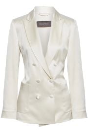 Glauco double-breasted silk-satin crepe blazer at The Outnet