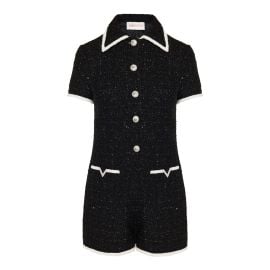 Glaze tweed playsuit at LuisaWorld