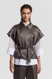 Glazed linen-blend vest Peserico US at Peserico