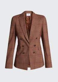 Glen-Checked Pebble Crepe Blazer at Bergdorf Goodman