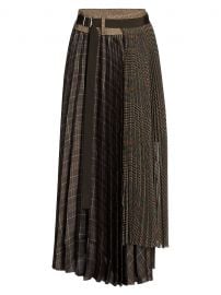 Glencheck Mix Pleated Skirt at Saks Fifth Avenue