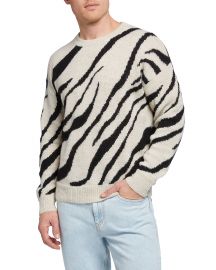 Glenn Zebra Intarsia Sweater at Neiman Marcus