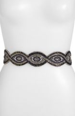 Glint and39Beaded Scrolland39 Stretch Belt at Nordstrom