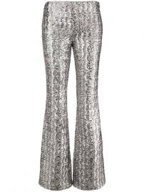 Glitter Effect Flared Trousers by Michael Kors Collection at Farfetch