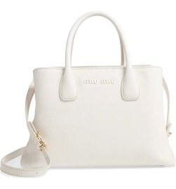 Goatskin Leather Top Handle Tote by Miu Miu at Nordstrom