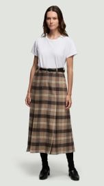 Godet Skirt in Wool Women39s Skirts Argent at Argent