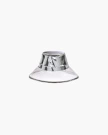 Gogo Rain Bucket Hat Crystal Vinyl Rain HatEric Javits CrystalSilver at Eric Javits